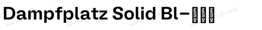 Dampfplatz Solid Bl字体转换